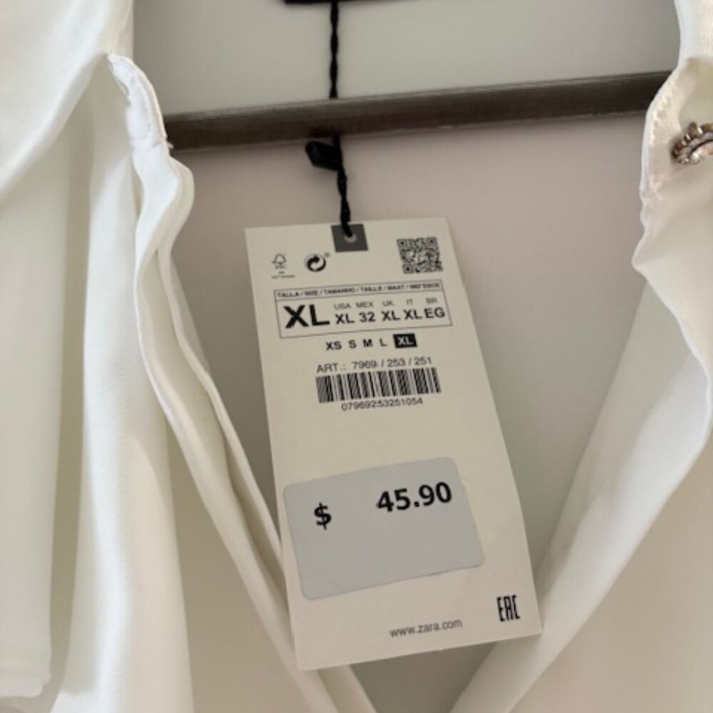 Women's White Zara Blouse